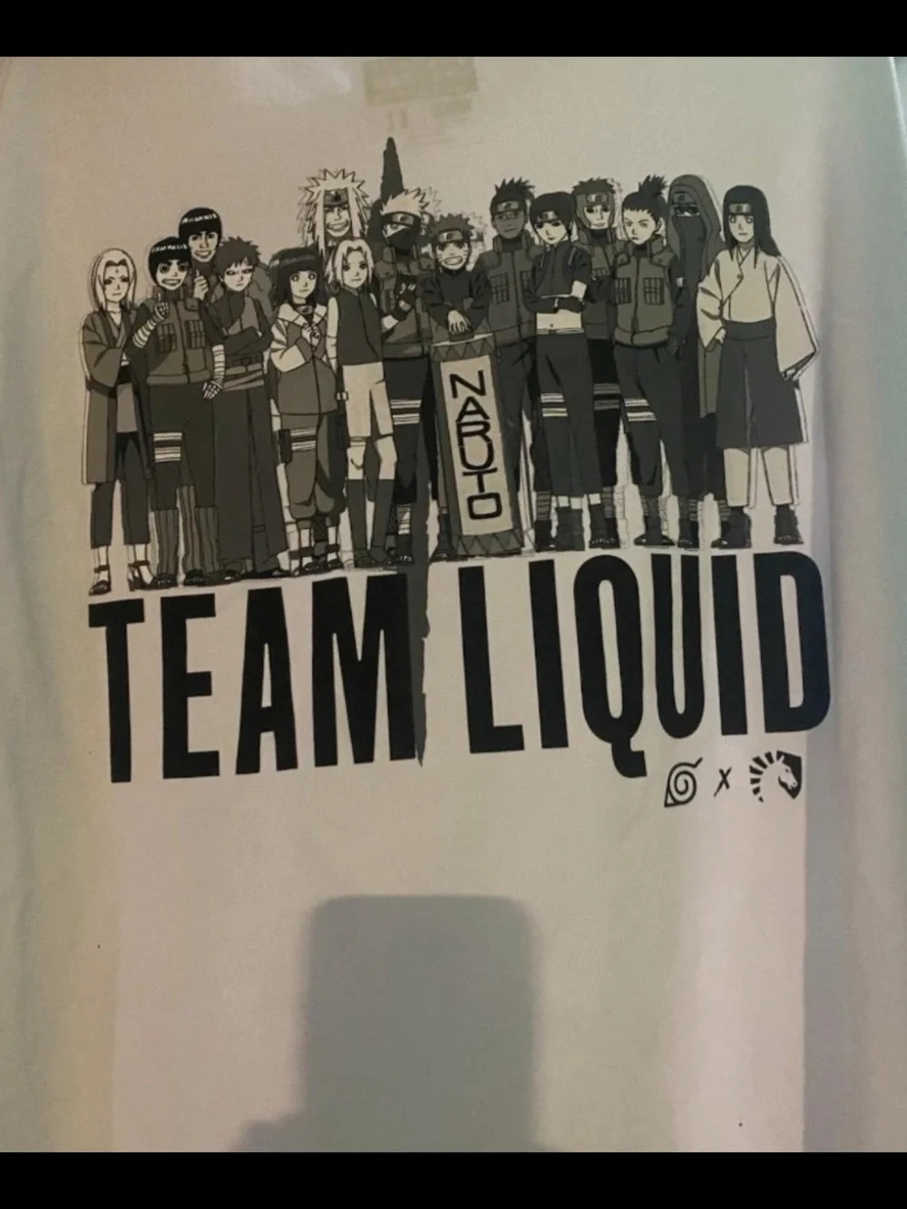 Team Liquid Naruto Graphic Mens Long Sleeve Shirt - White/Black